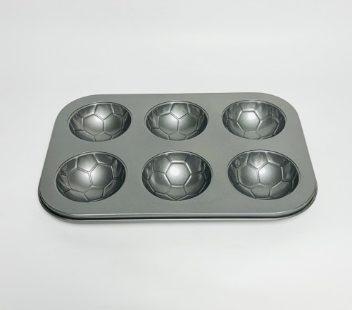 6 Cavity Football Muffin Tray - BNBA