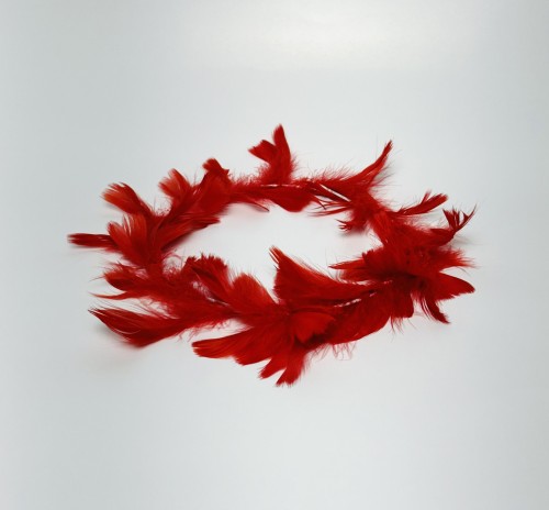Round Feather Topper Red - BNBA
