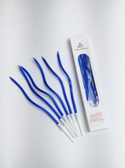 Blue Spiral Candle - BNBA