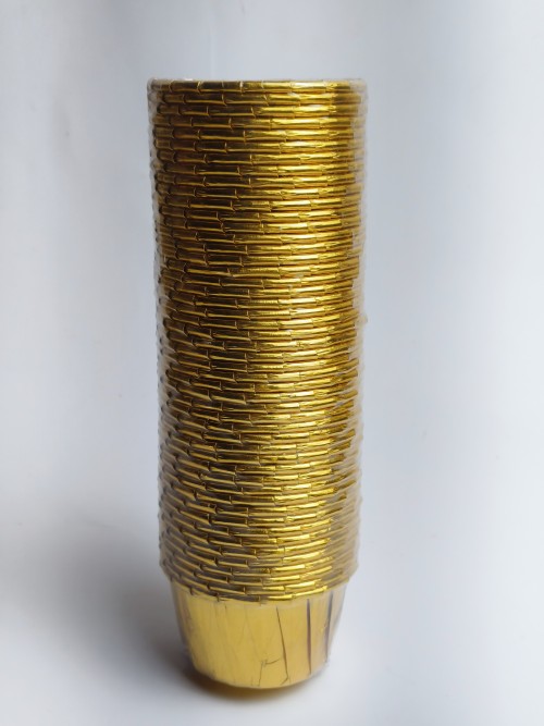 Metallic Cupcake Liner Golden (Pack of 50pcs) - BNBA