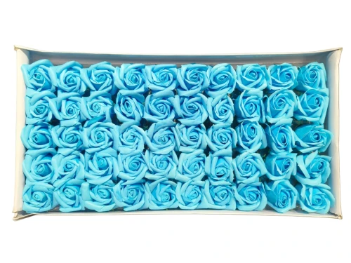 Blue Artificial Flowers For Cake (50pcs) - BNBA