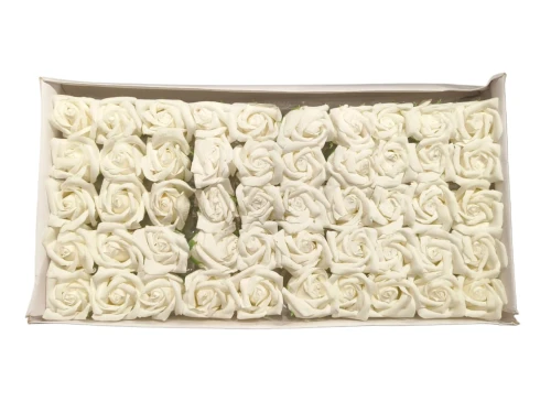 White Artificial Flowers For Cake (50pcs) - BNBA